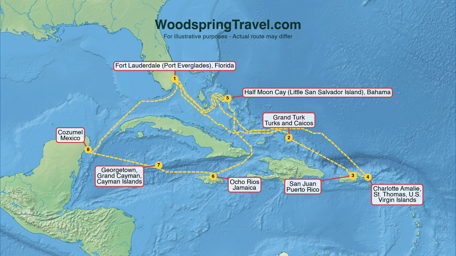 Route Illustration - Actual route may differ