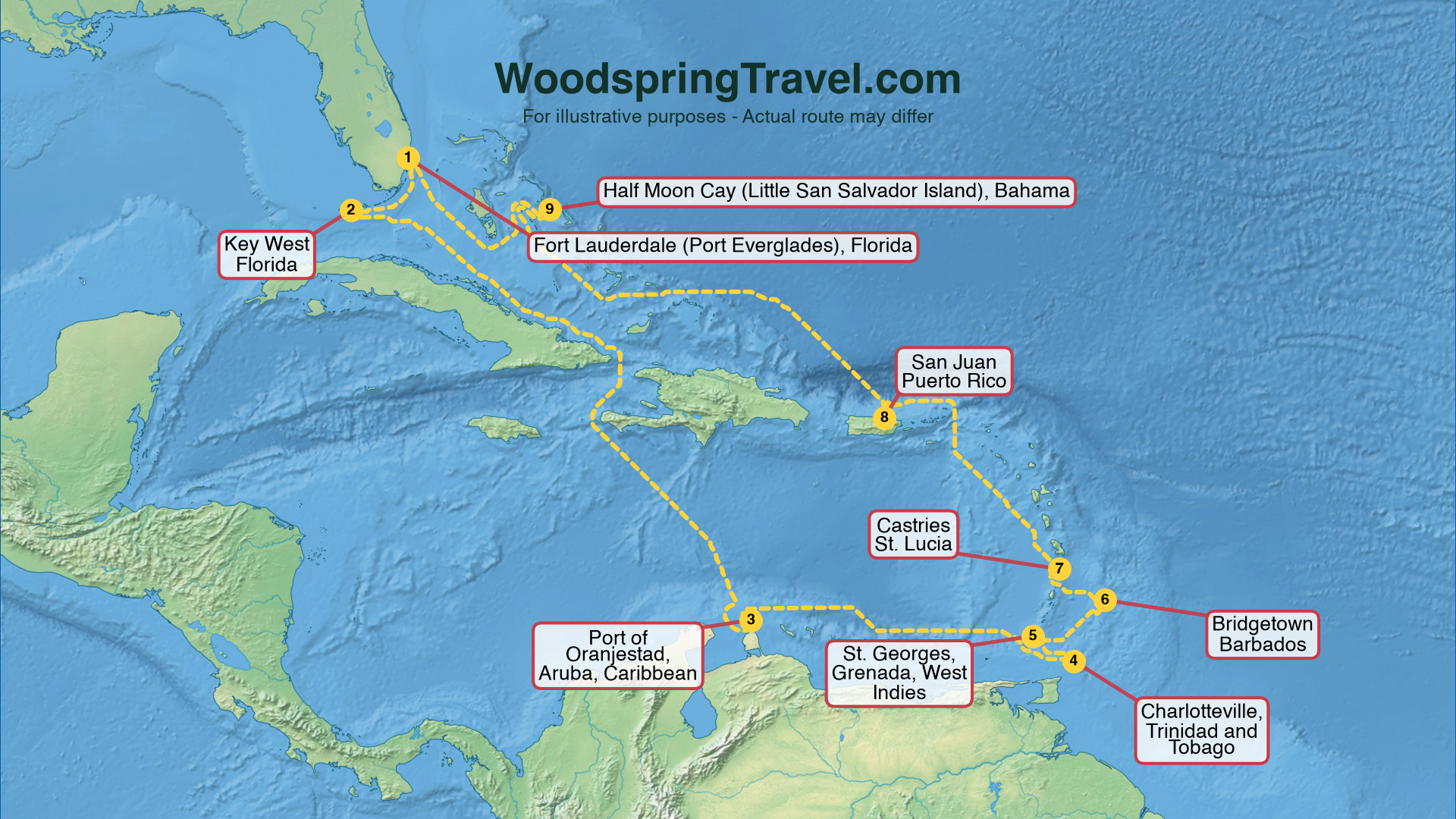 Route Illustration - Actual route may differ
