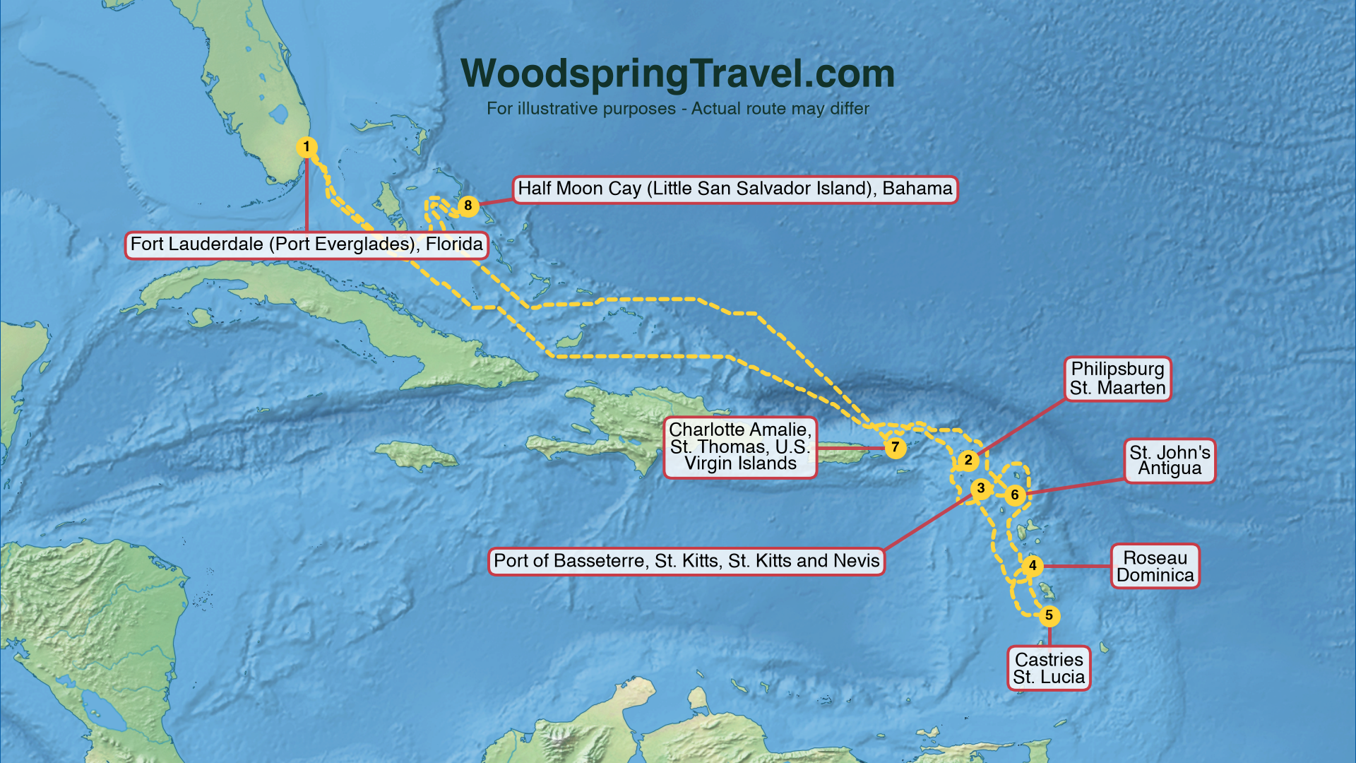 Route Illustration - Actual route may differ