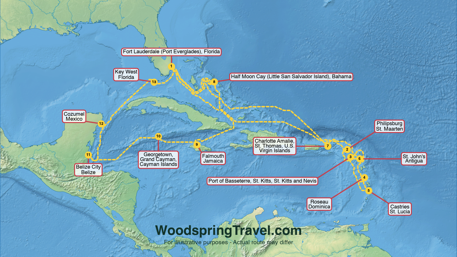 Route Illustration - Actual route may differ