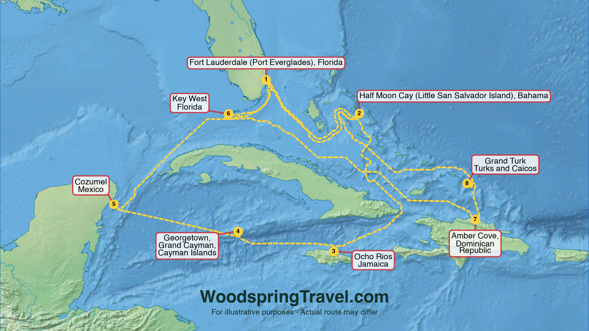 Route Illustration - Actual route may differ