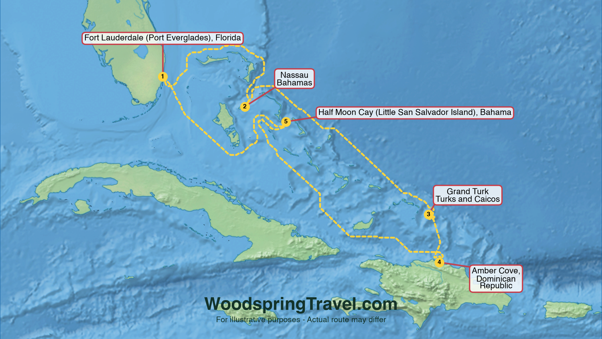 Route Illustration - Actual route may differ