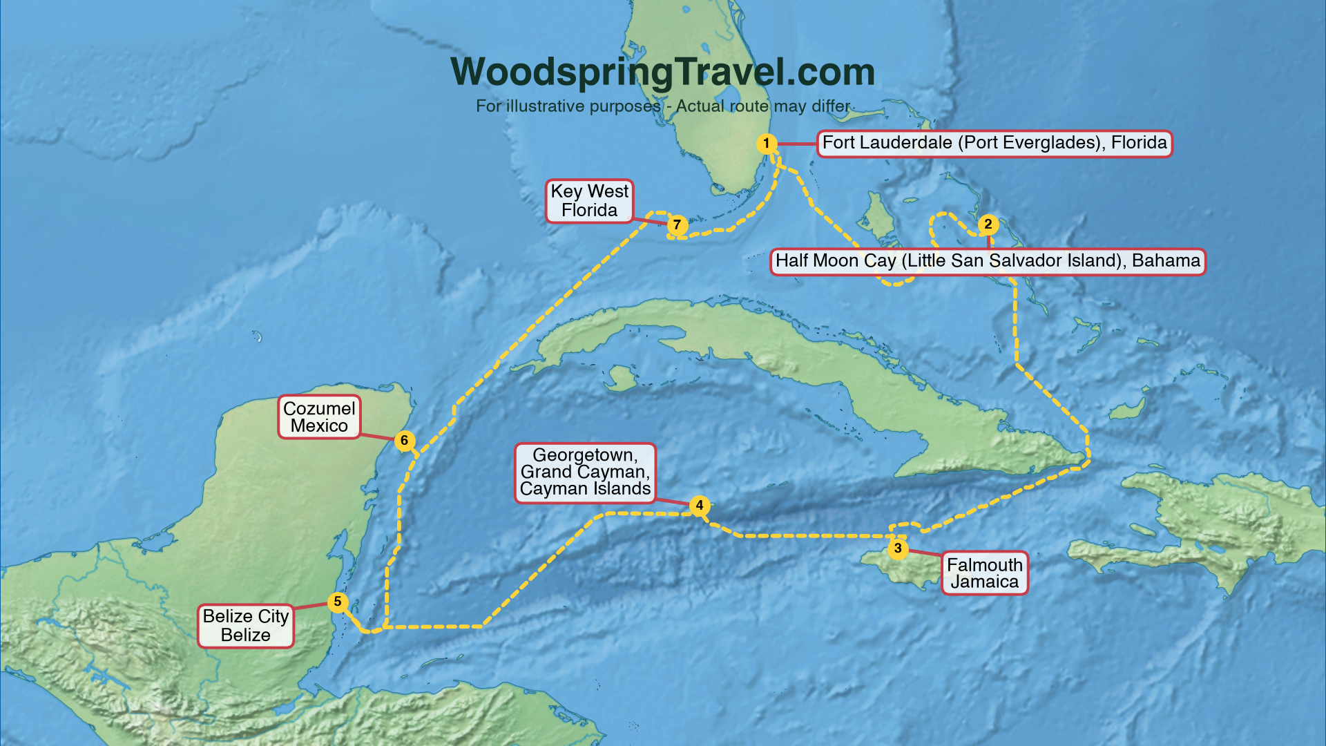 Route Illustration - Actual route may differ