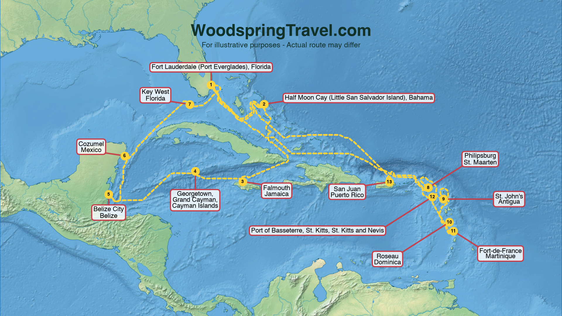 Route Illustration - Actual route may differ