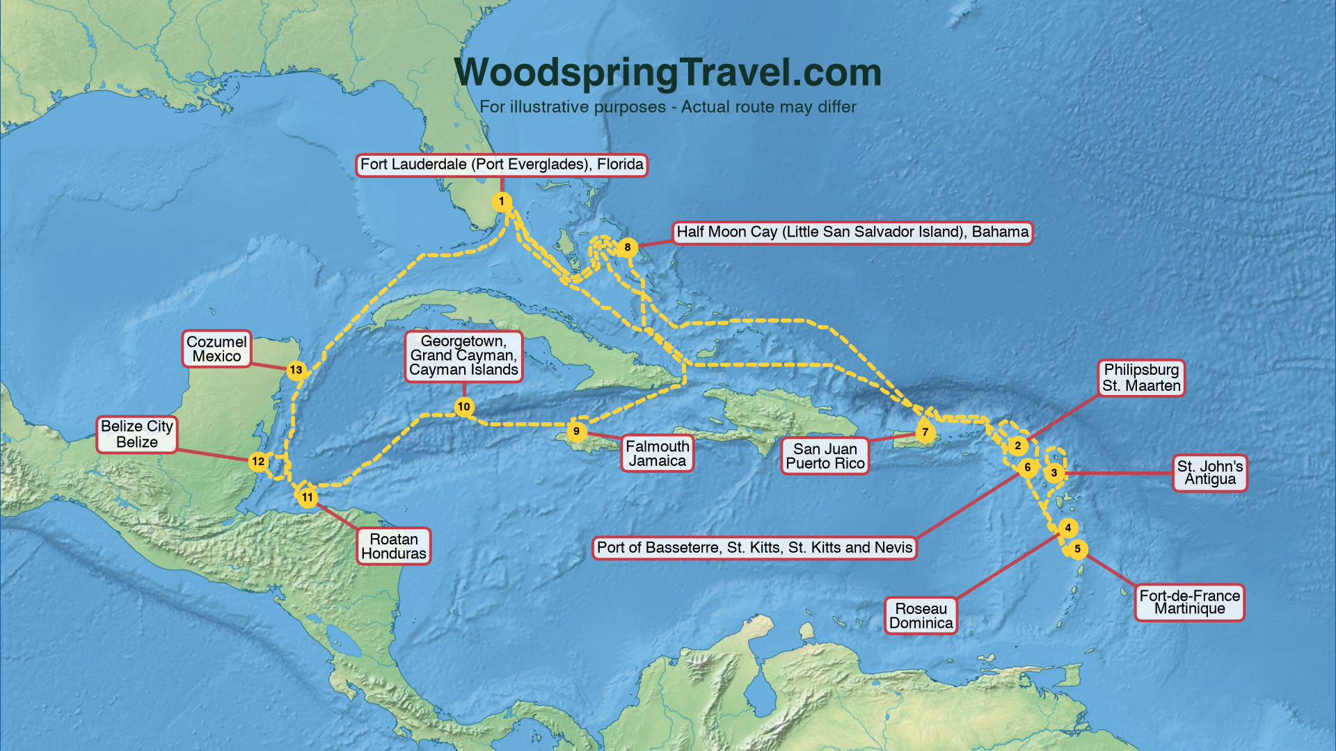 Route Illustration - Actual route may differ