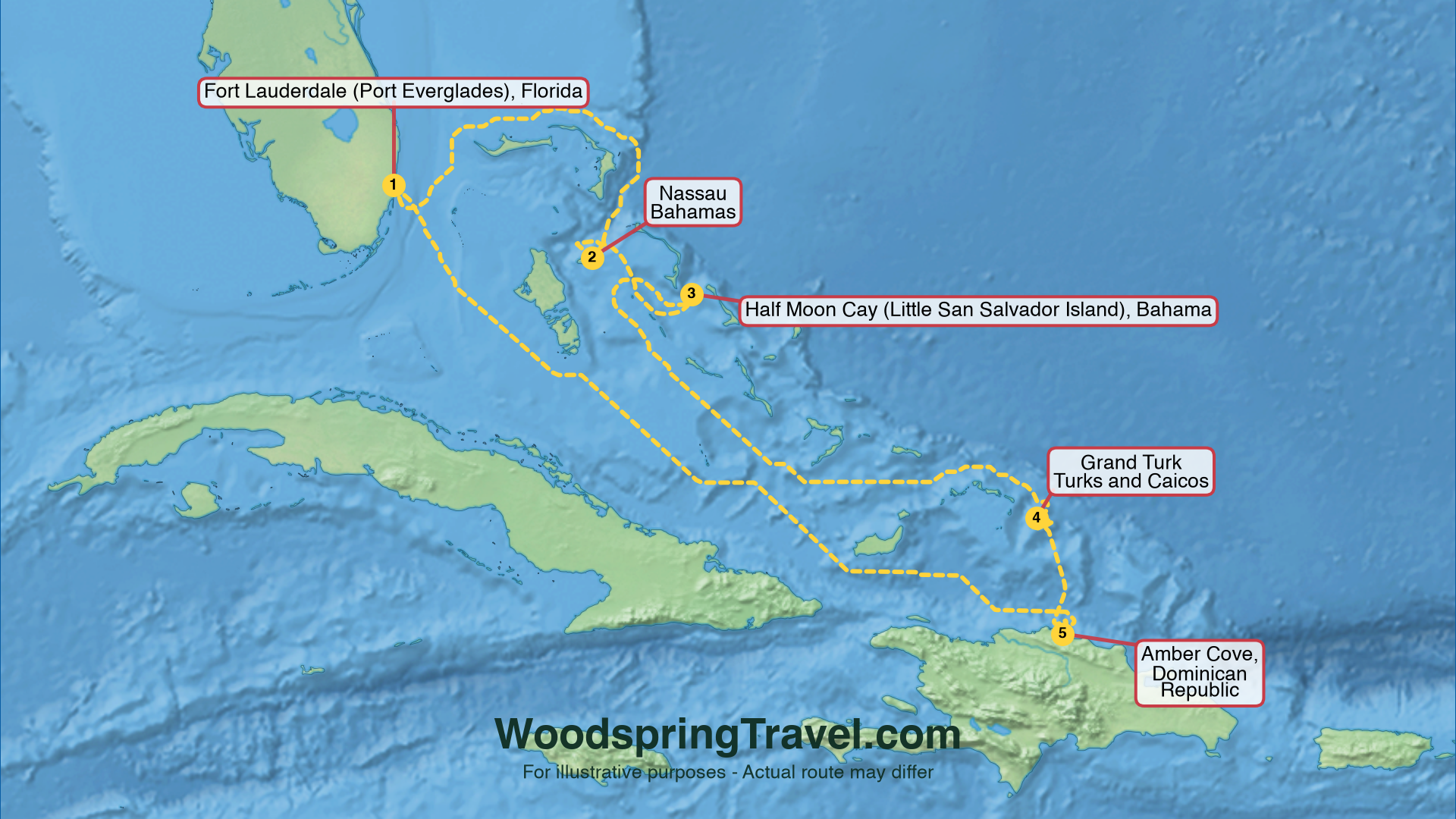 Route Illustration - Actual route may differ