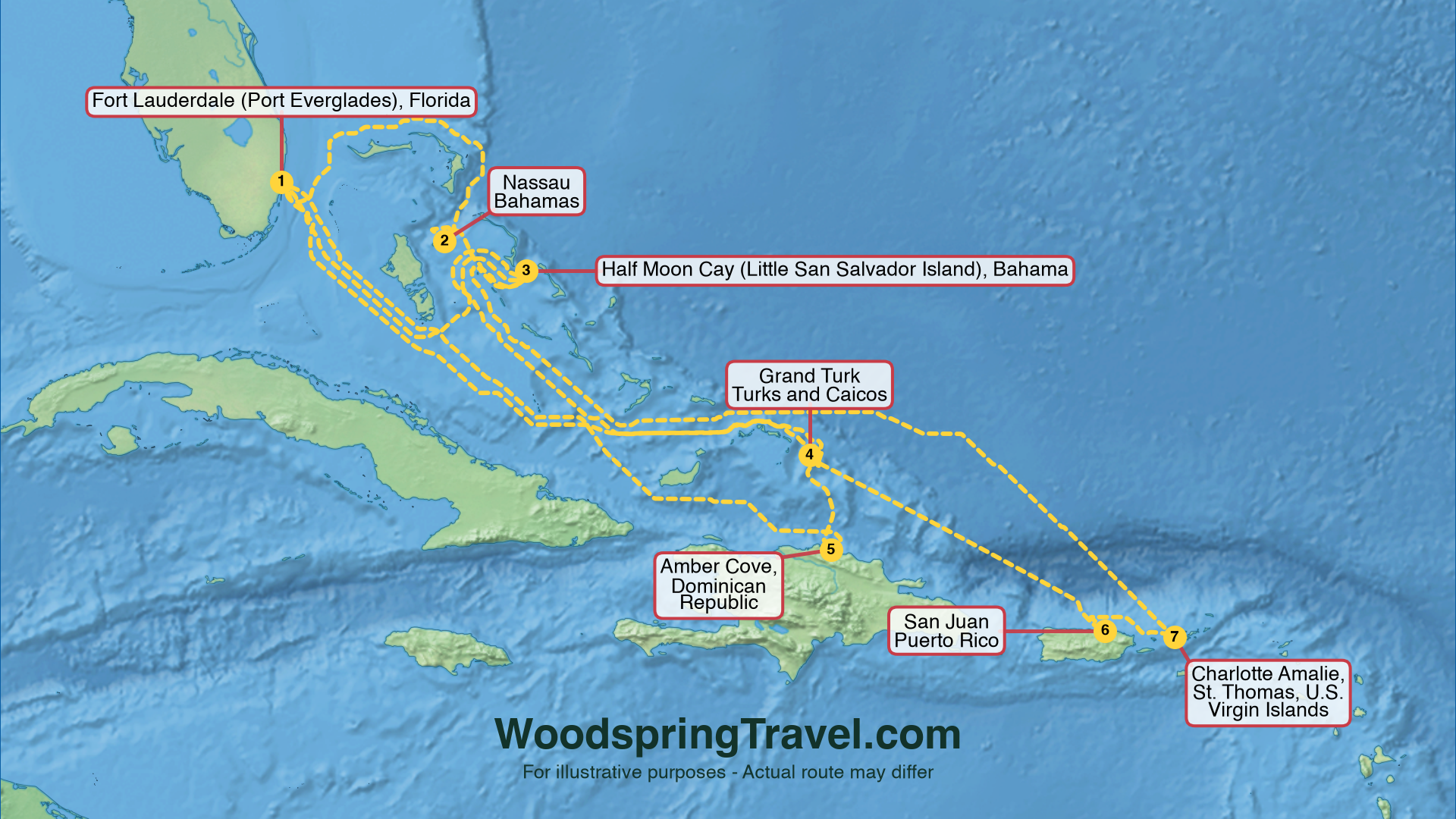 Route Illustration - Actual route may differ