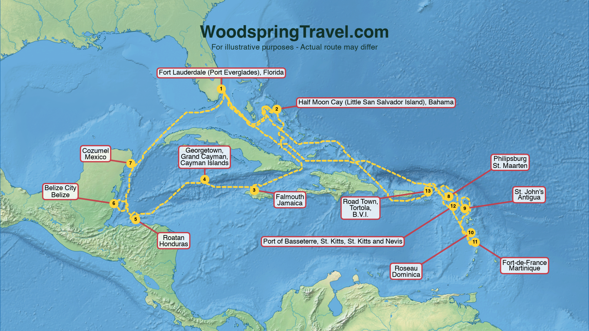 Route Illustration - Actual route may differ