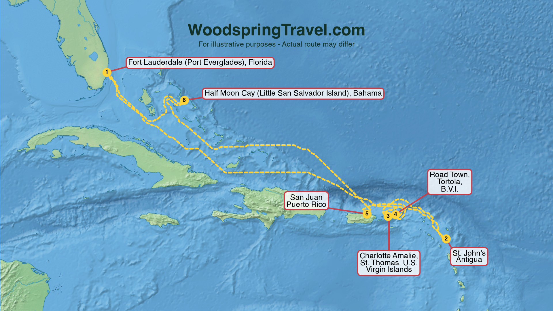 Route Illustration - Actual route may differ