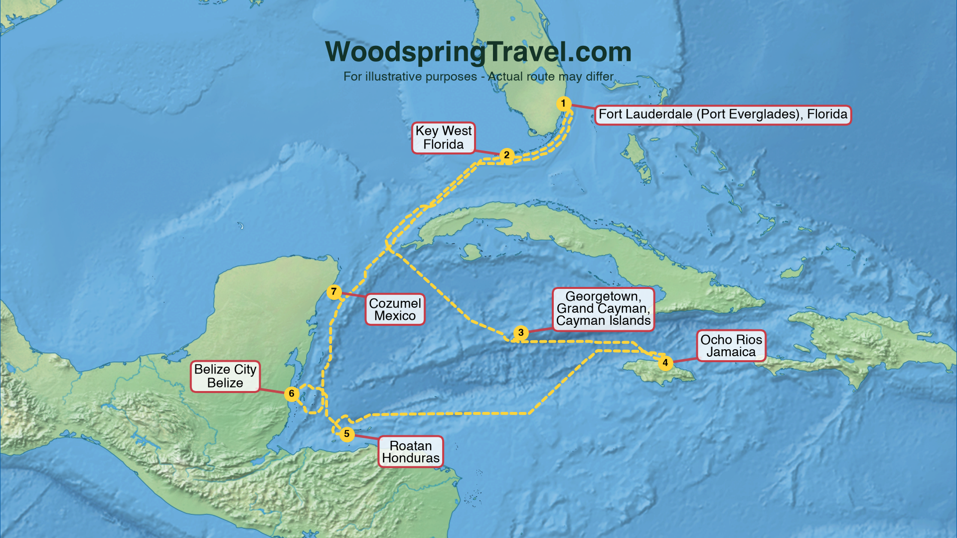 Route Illustration - Actual route may differ