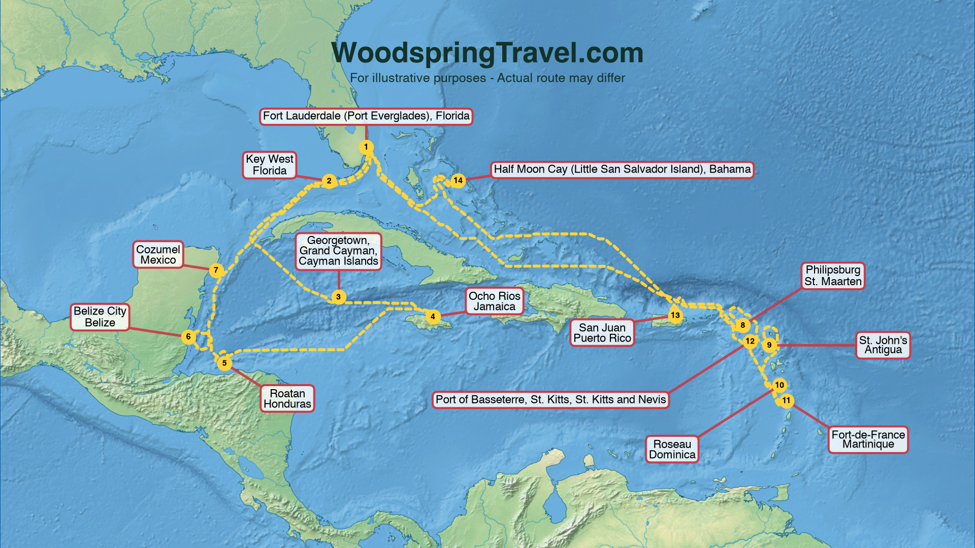 Route Illustration - Actual route may differ