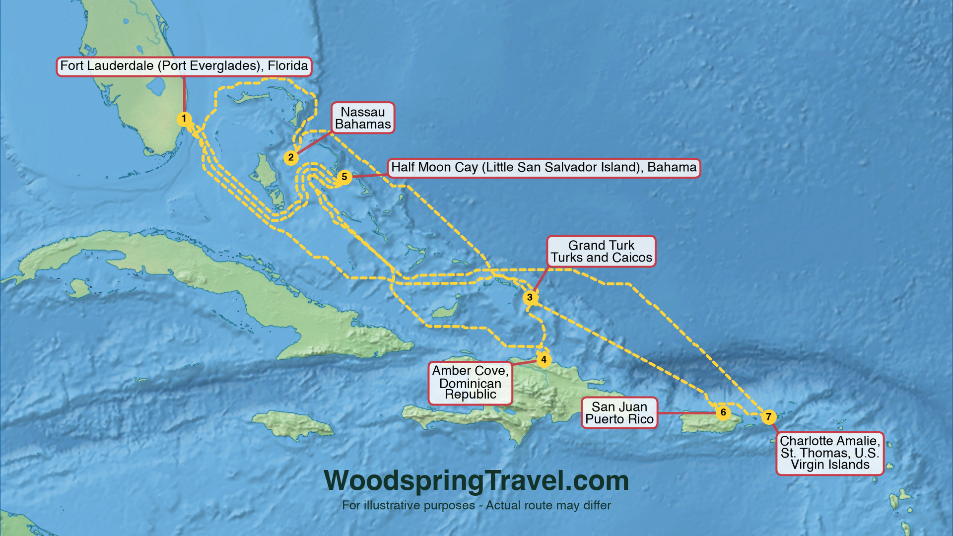 Route Illustration - Actual route may differ