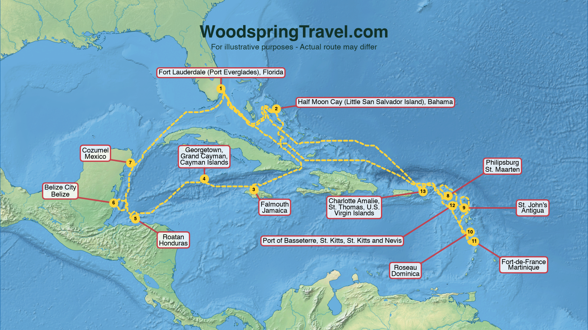 Route Illustration - Actual route may differ