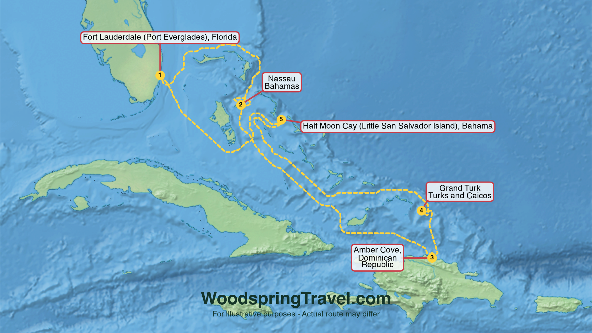 Route Illustration - Actual route may differ