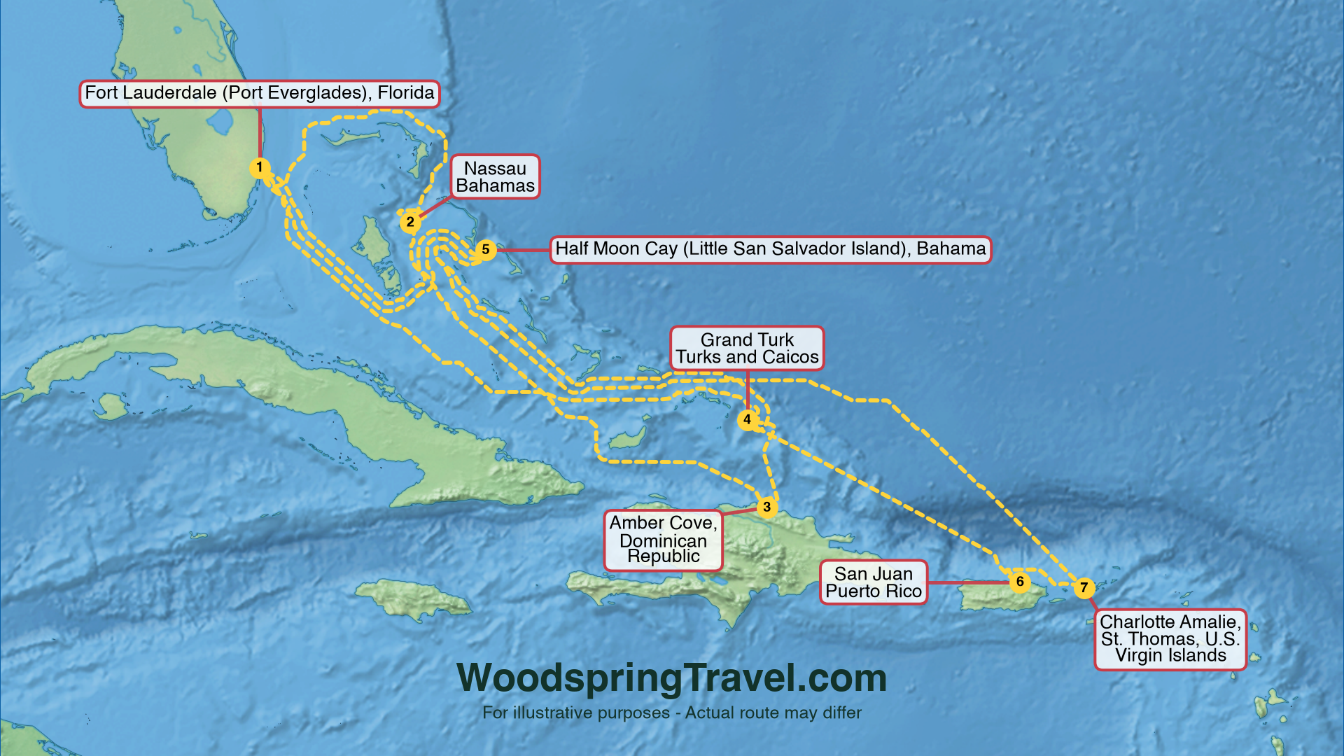 Route Illustration - Actual route may differ