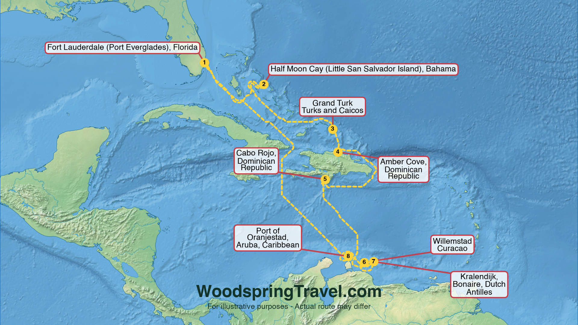 Route Illustration - Actual route may differ