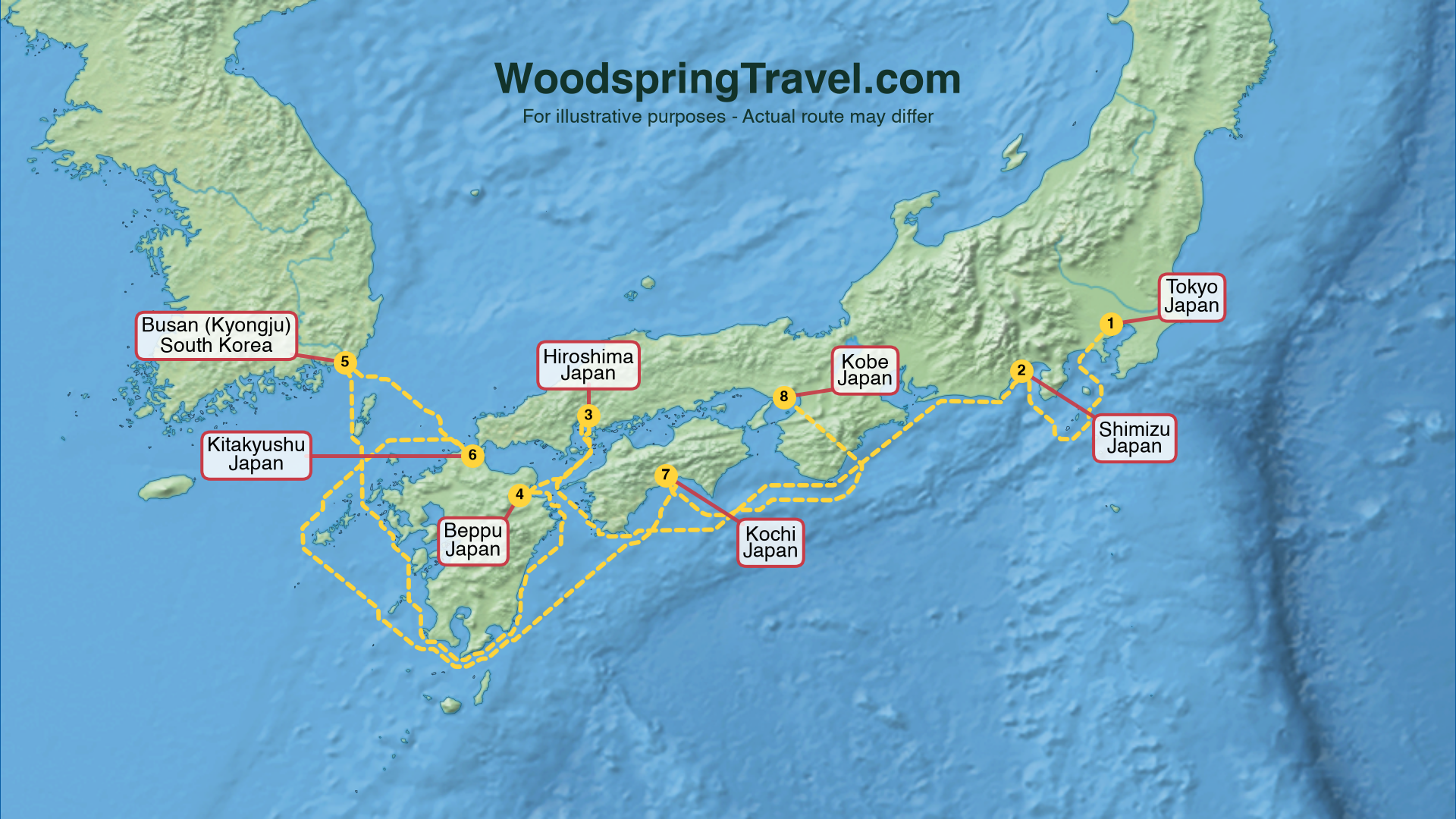 Route Illustration - Actual route may differ