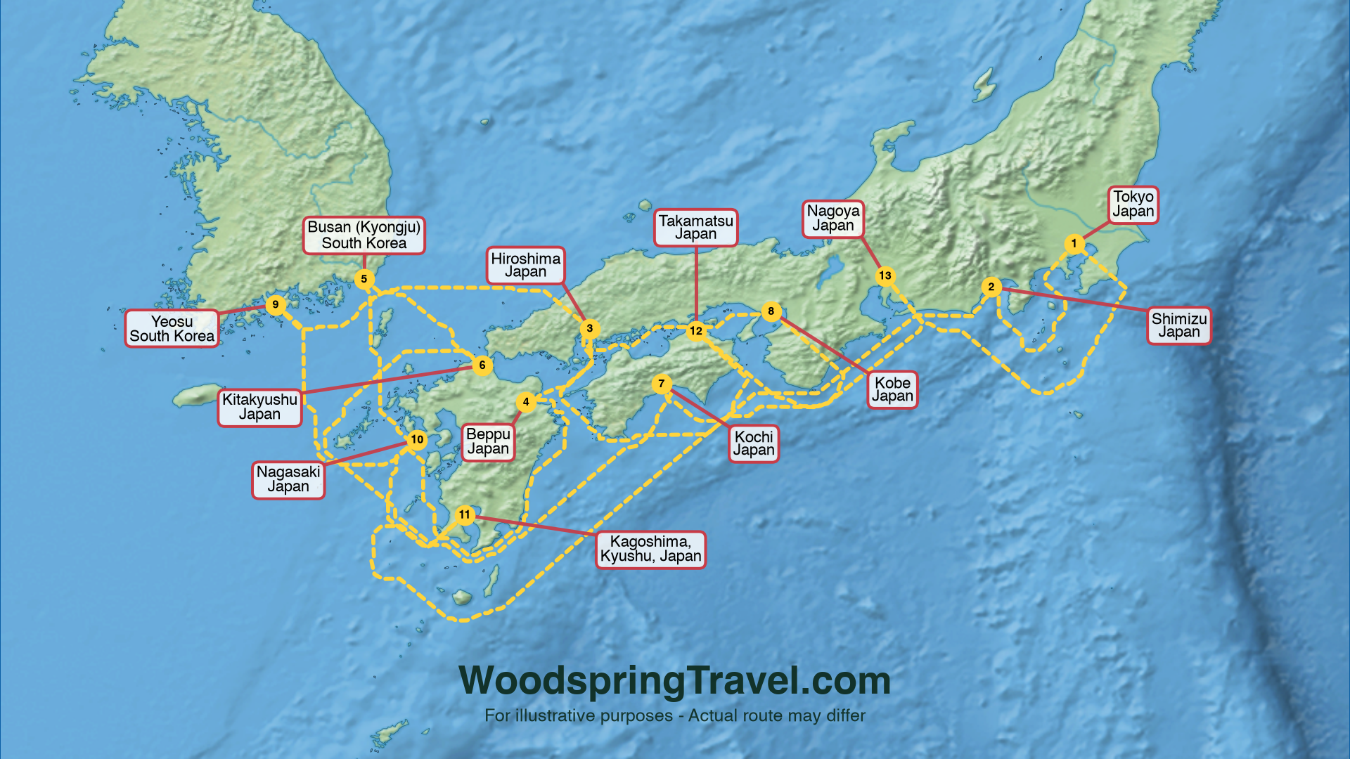 Route Illustration - Actual route may differ