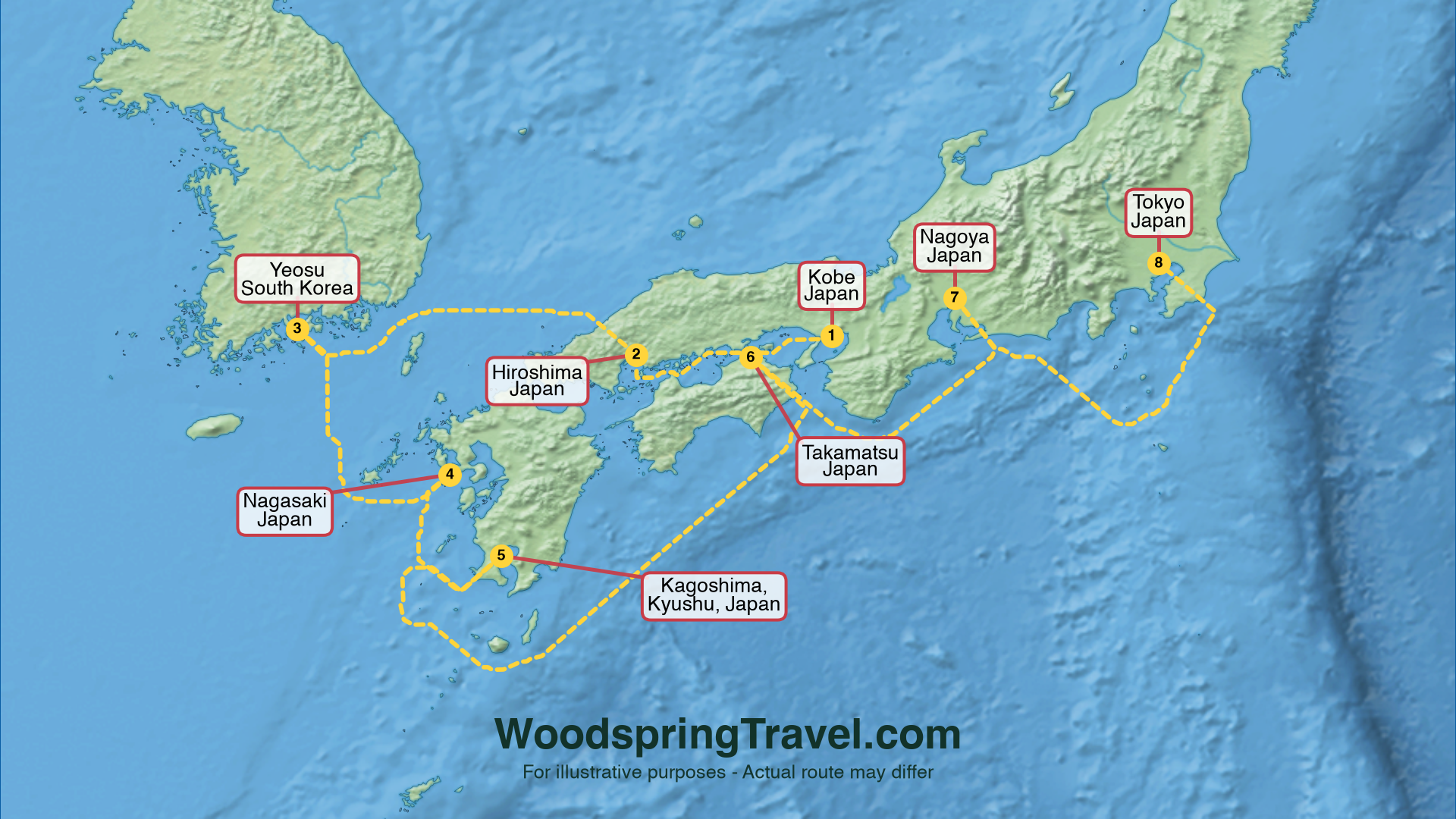 Route Illustration - Actual route may differ