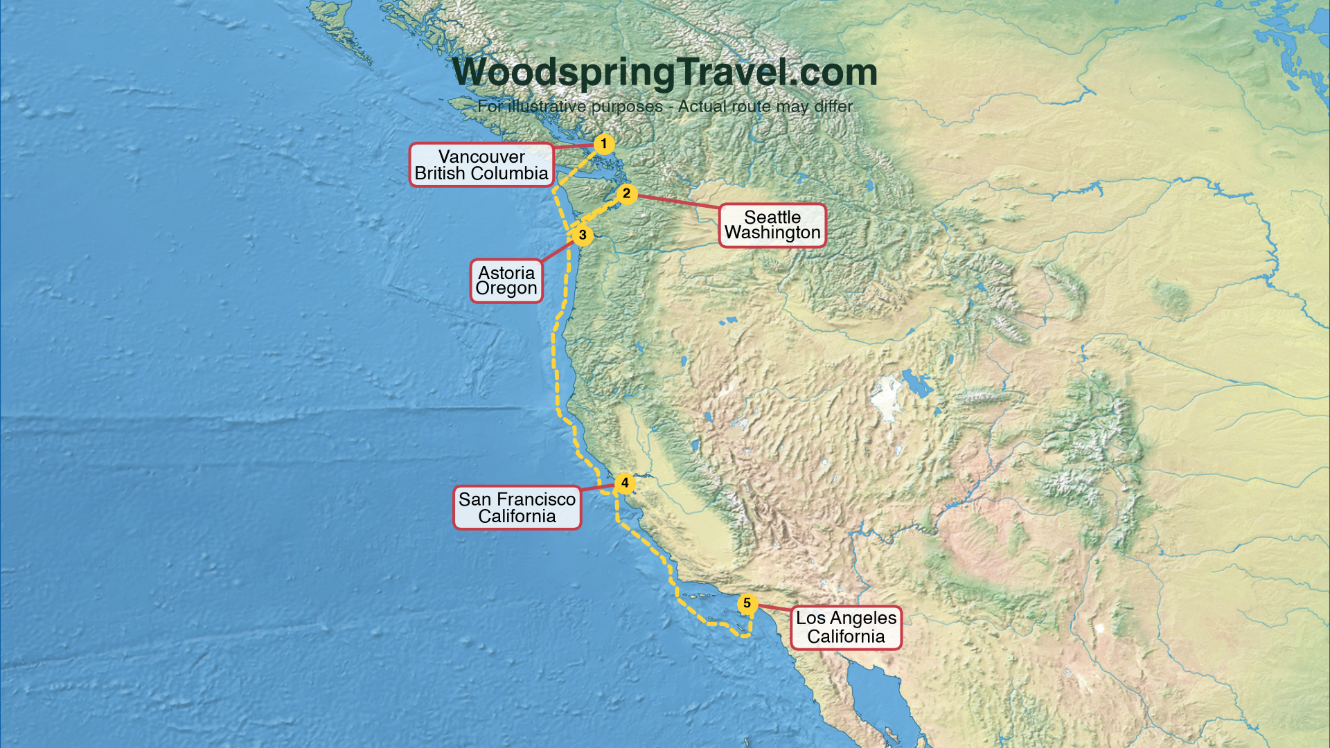 Route Illustration - Actual route may differ