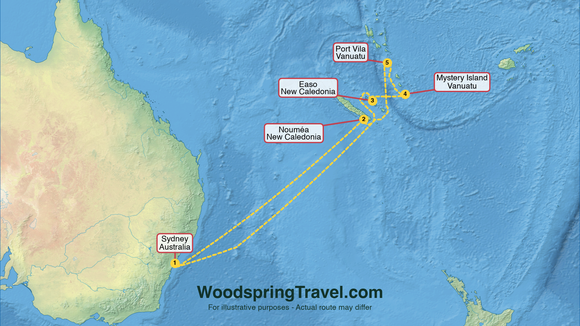 Route Illustration - Actual route may differ