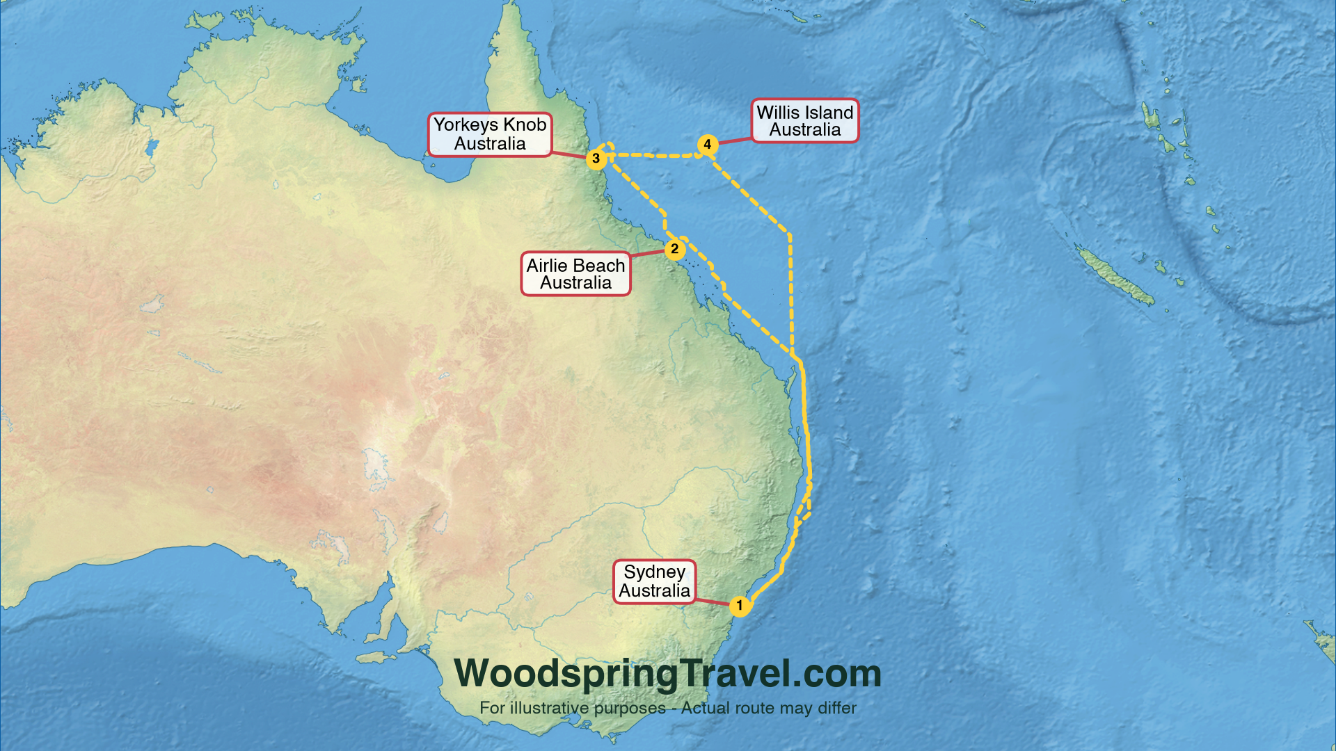 Route Illustration - Actual route may differ