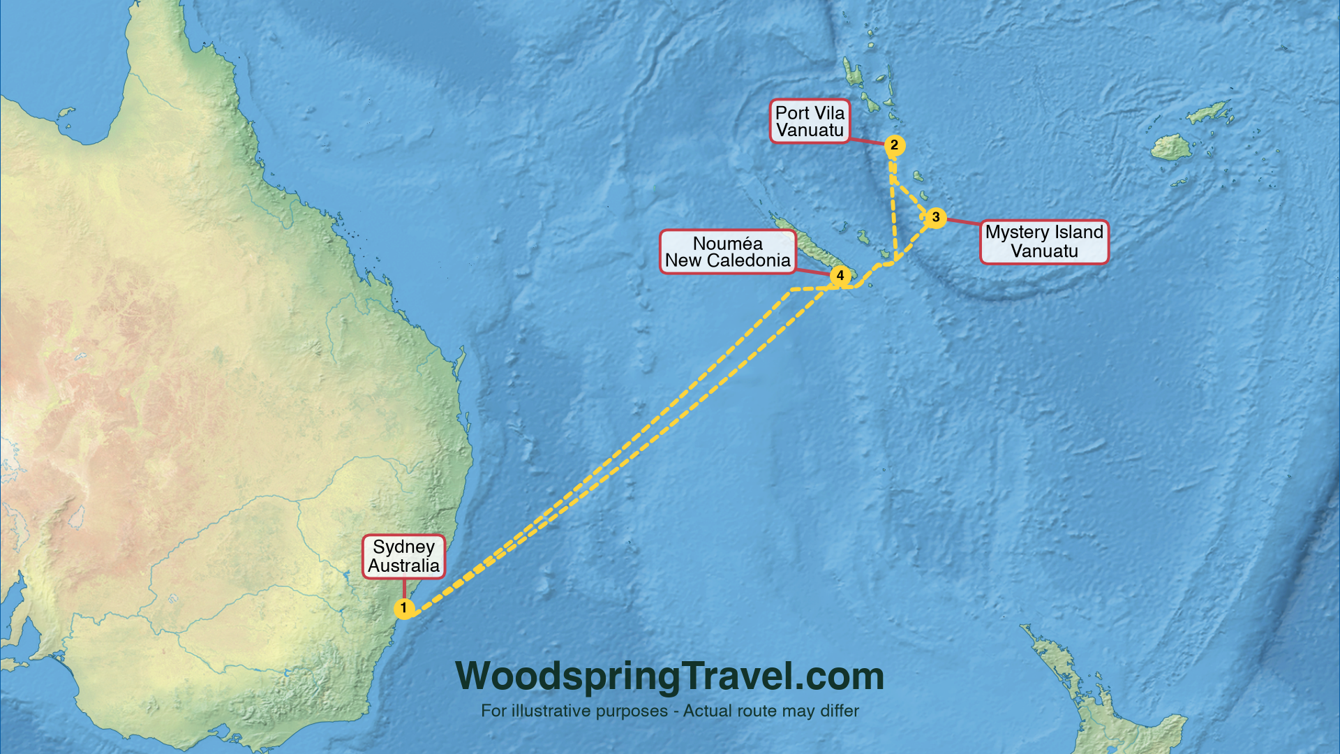 Route Illustration - Actual route may differ