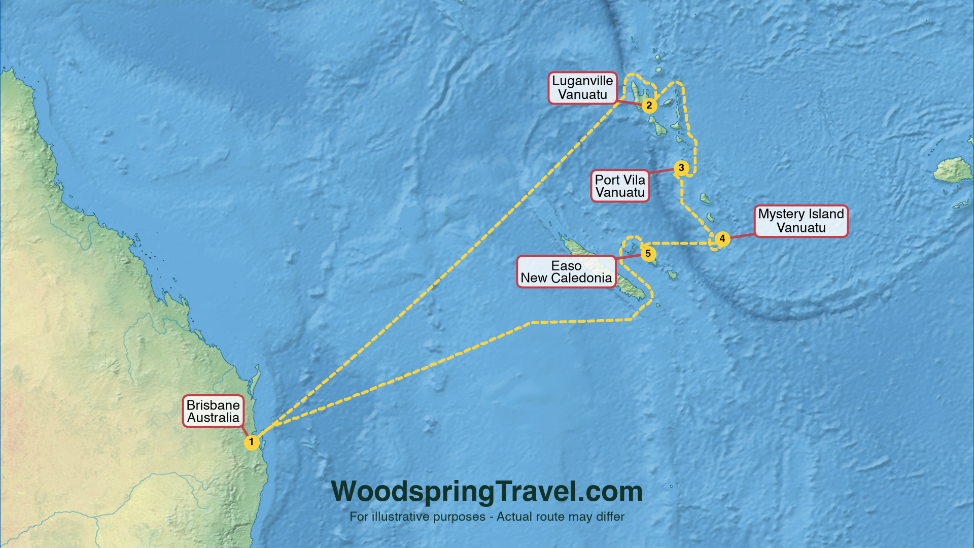 Route Illustration - Actual route may differ