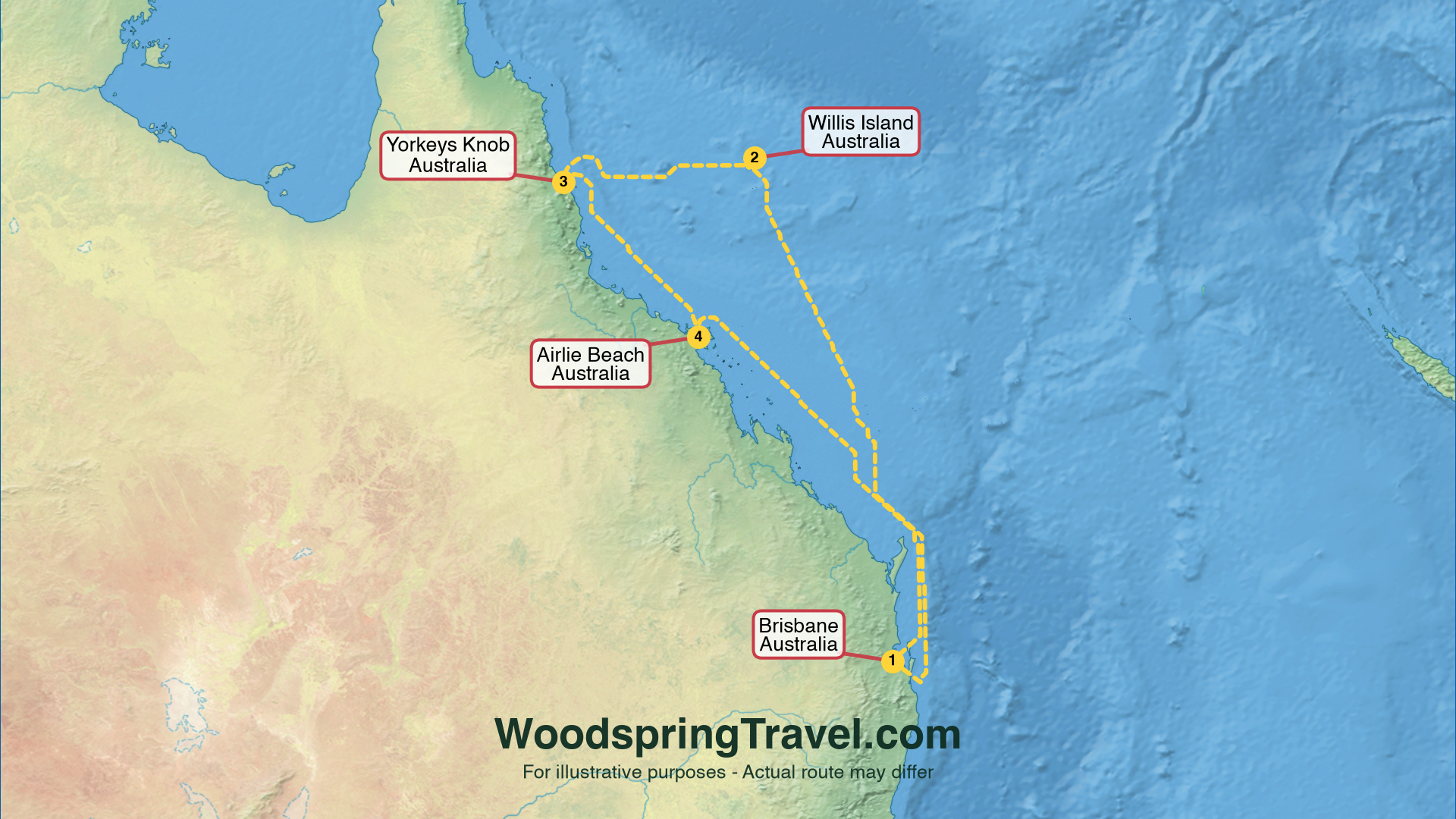 Route Illustration - Actual route may differ
