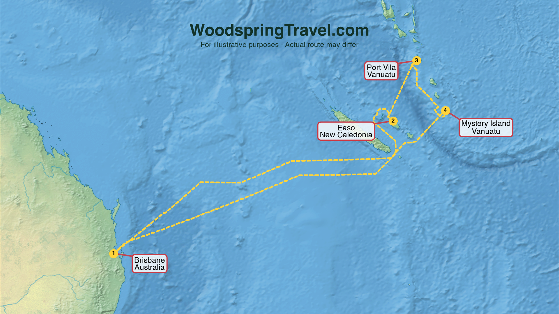 Route Illustration - Actual route may differ