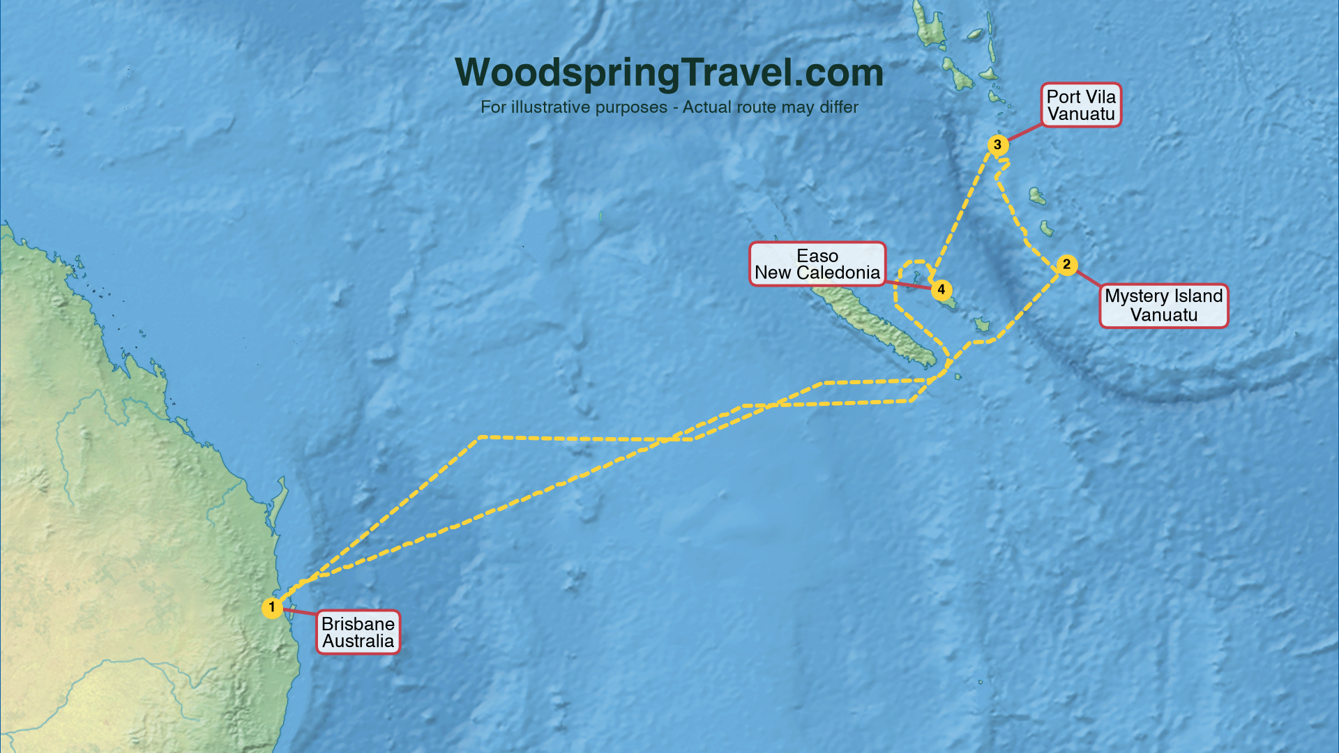 Route Illustration - Actual route may differ