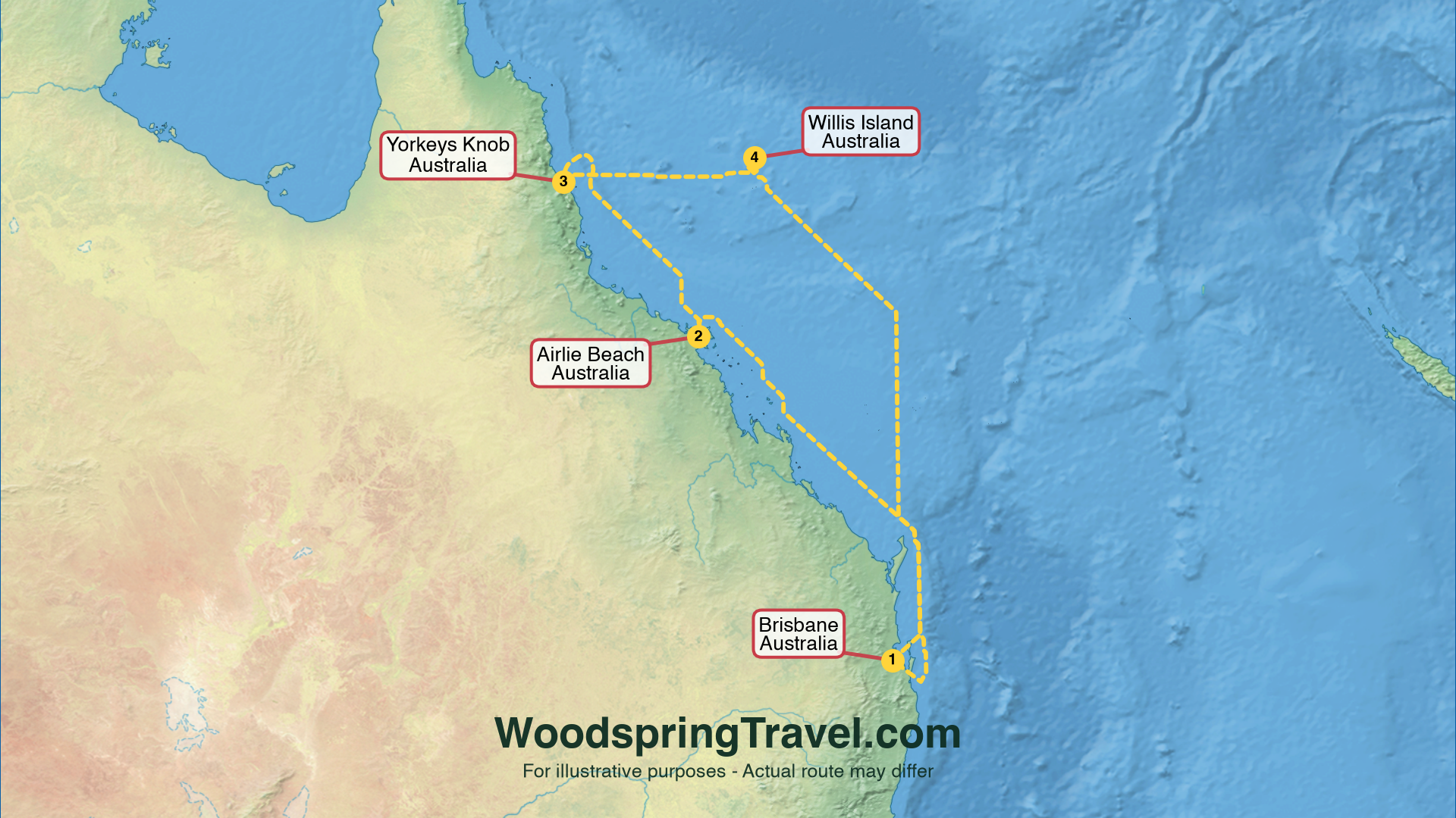 Route Illustration - Actual route may differ
