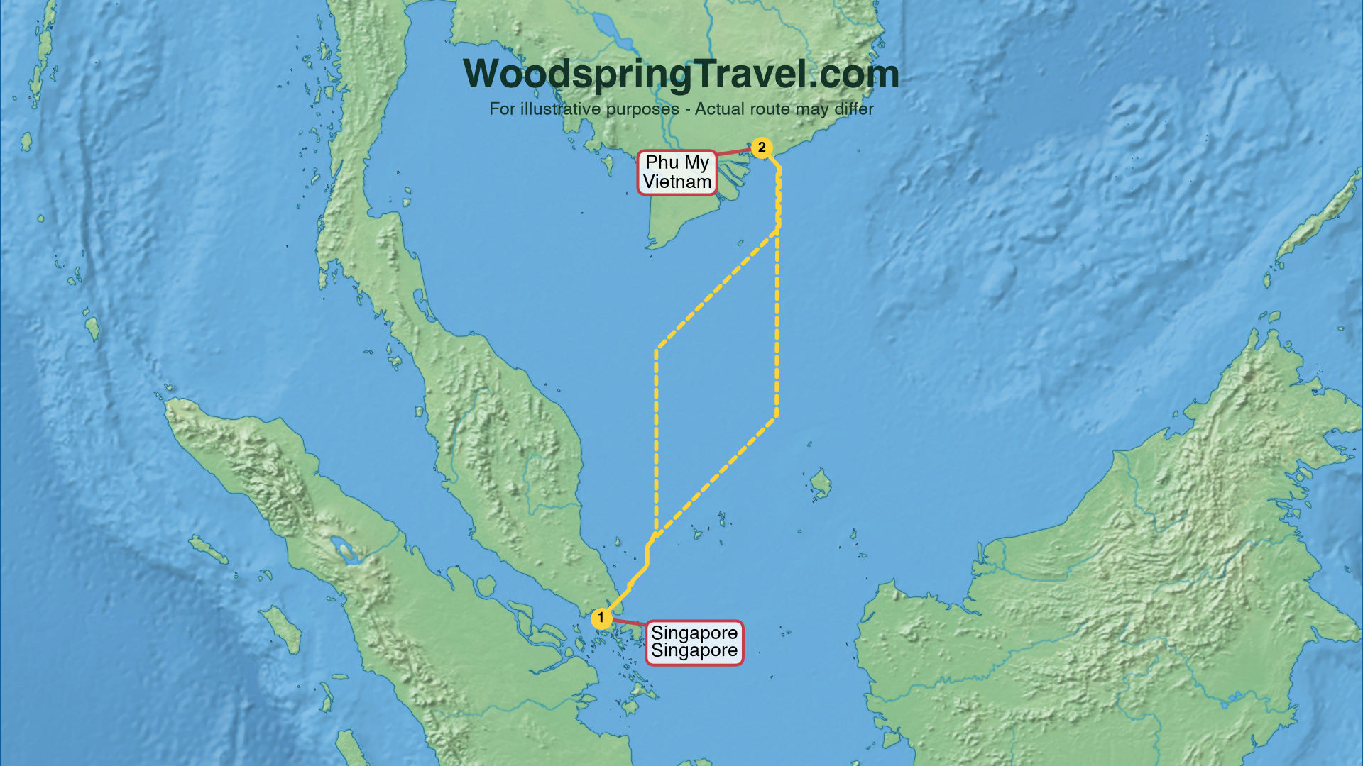 Route Illustration - Actual route may differ