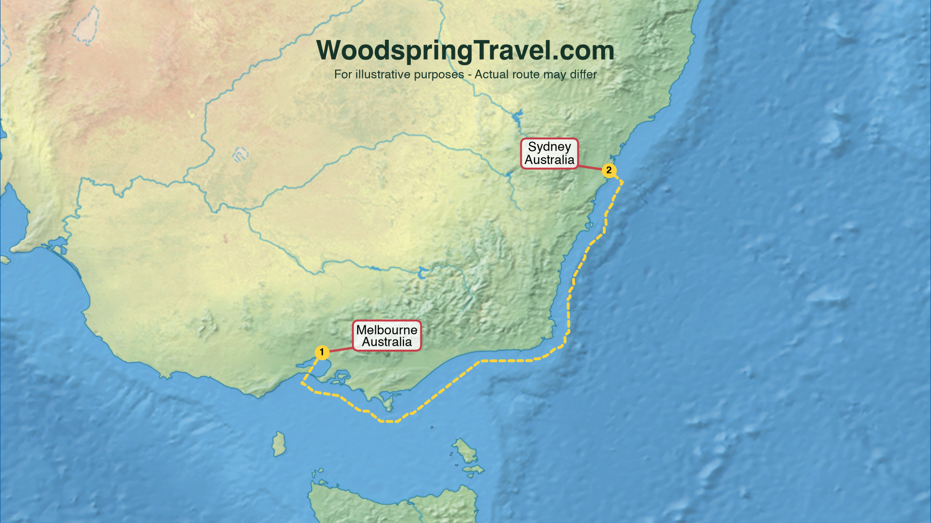 Route Illustration - Actual route may differ