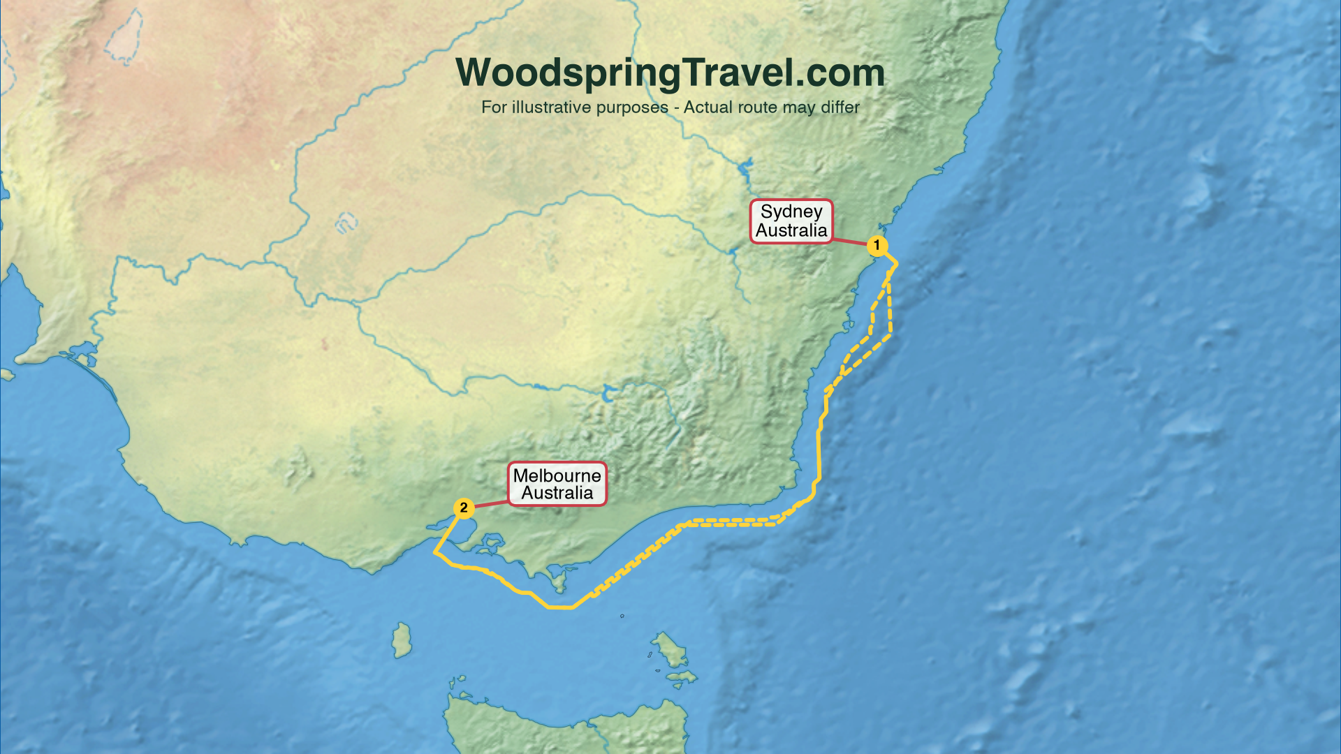 Route Illustration - Actual route may differ