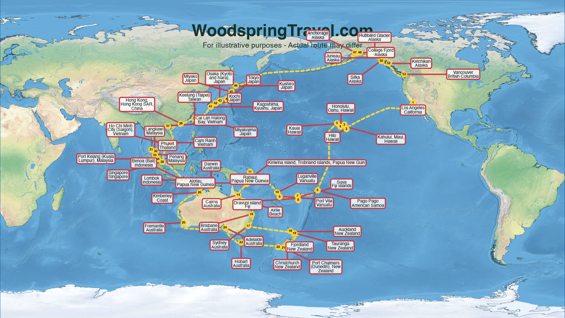 Route Illustration - Actual route may differ