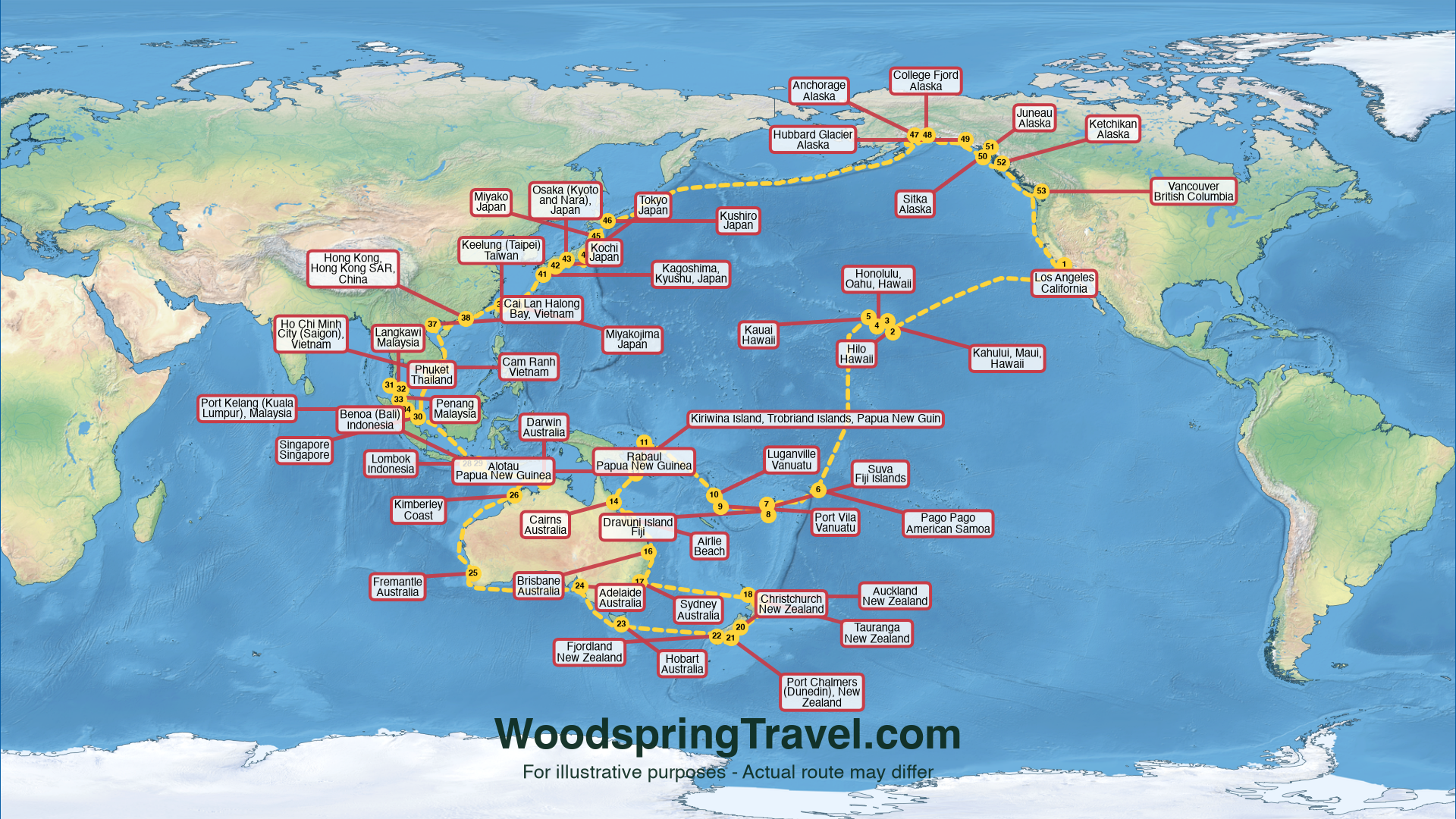 Route Illustration - Actual route may differ