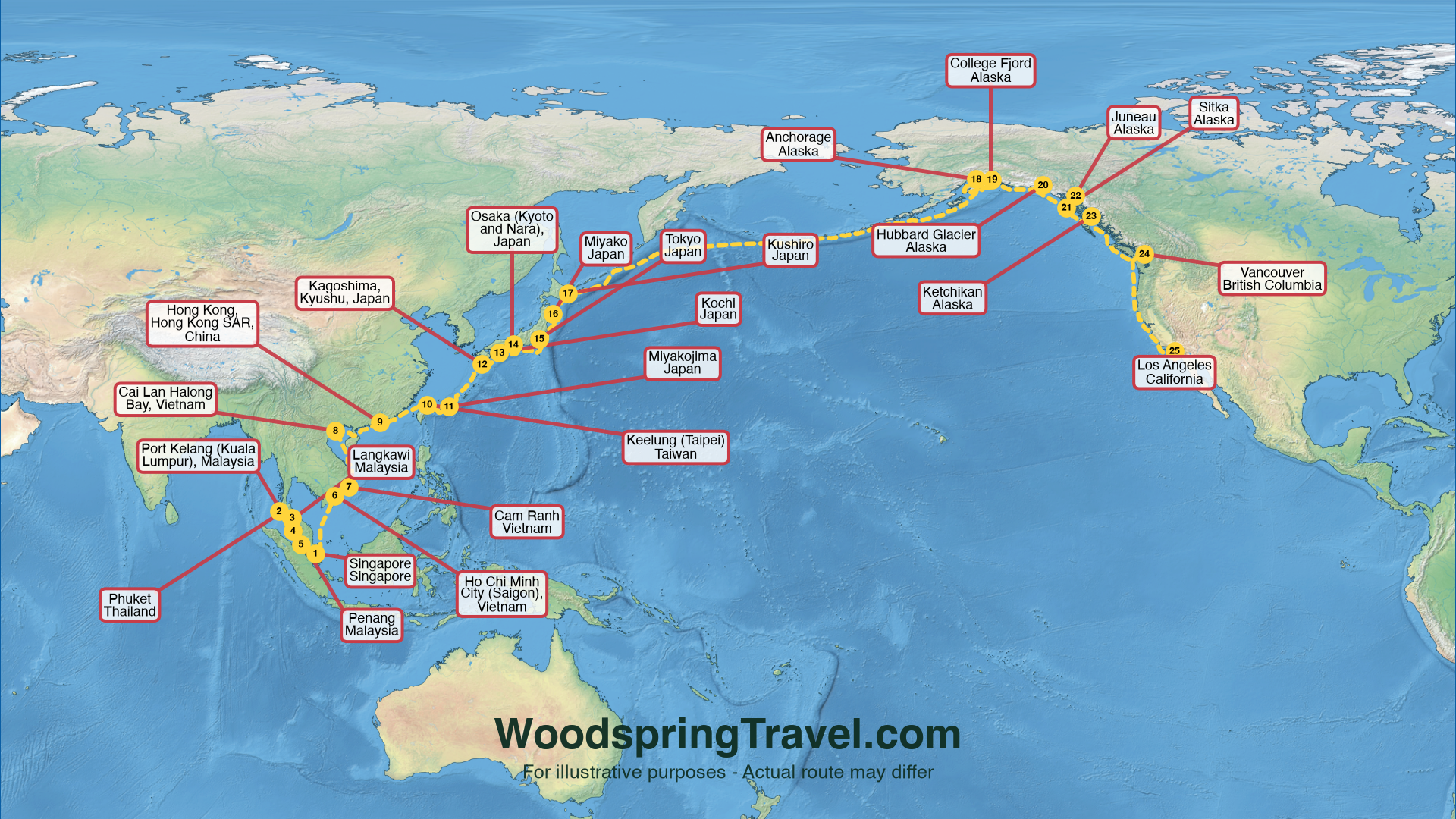 Route Illustration - Actual route may differ