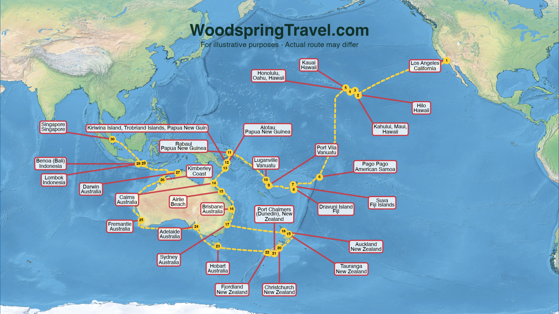 Route Illustration - Actual route may differ