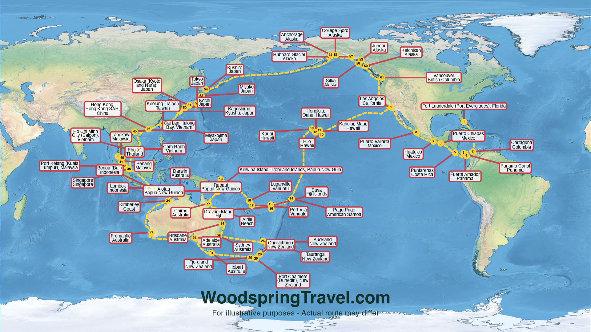 Route Illustration - Actual route may differ