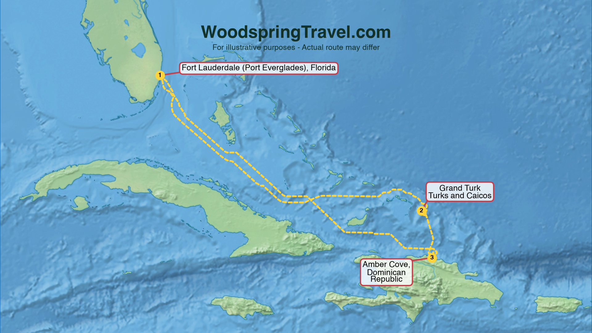 Route Illustration - Actual route may differ