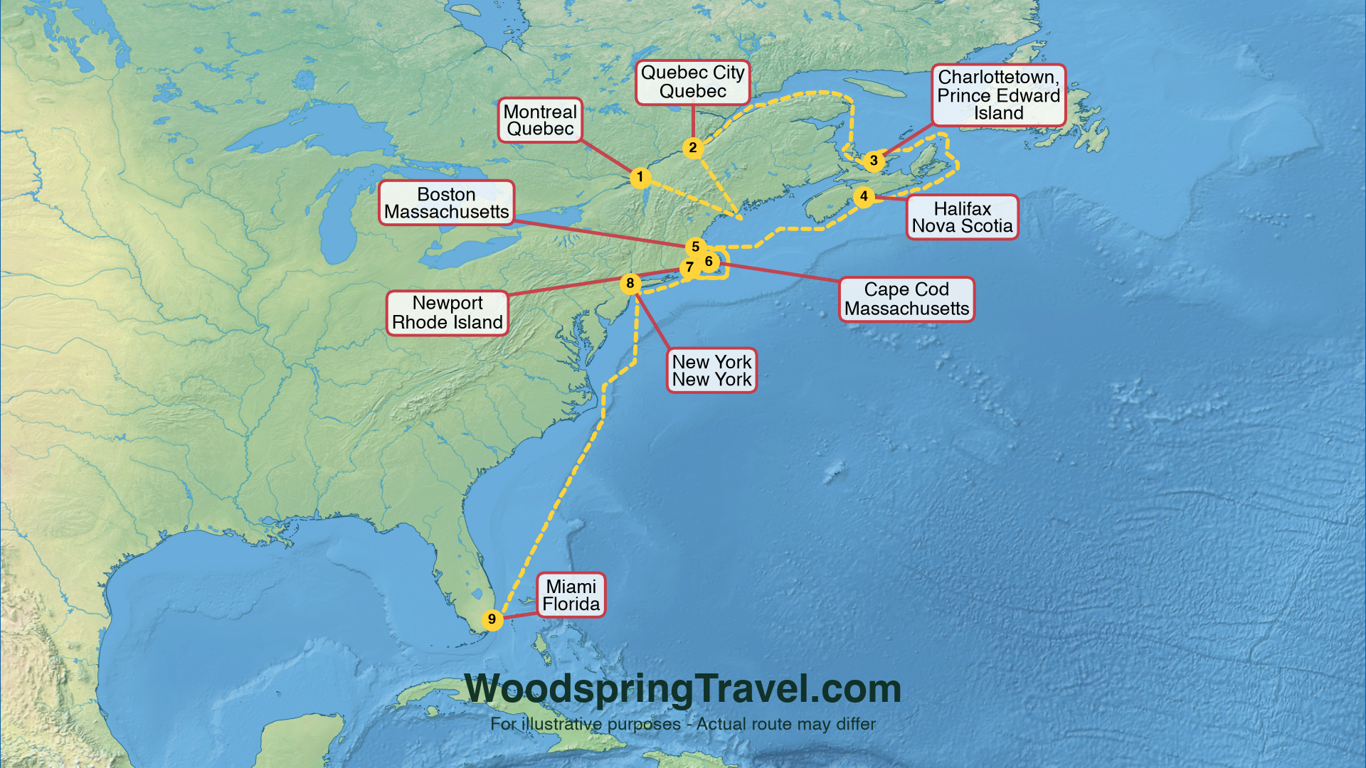 Route Illustration - Actual route may differ