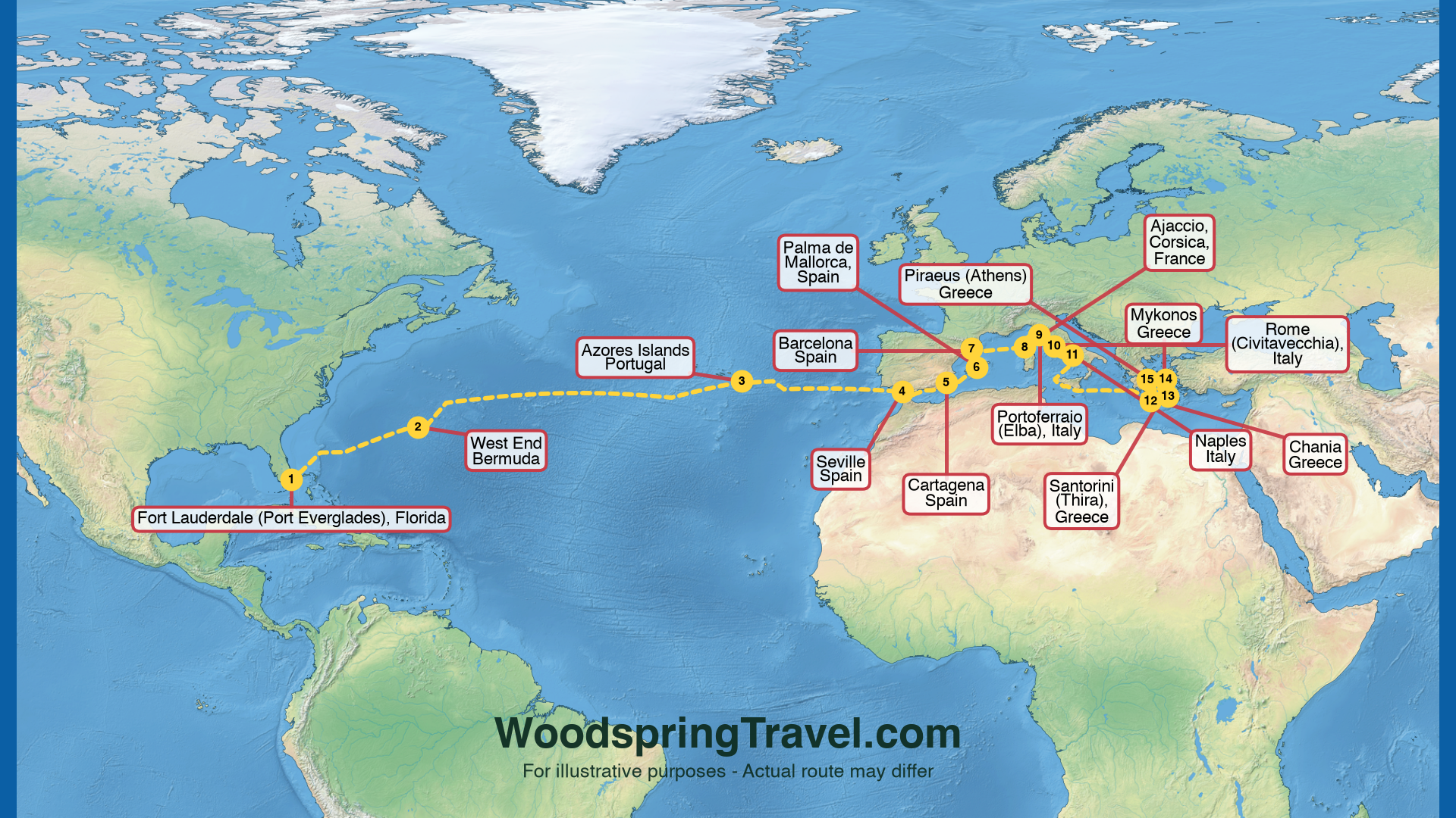 Route Illustration - Actual route may differ