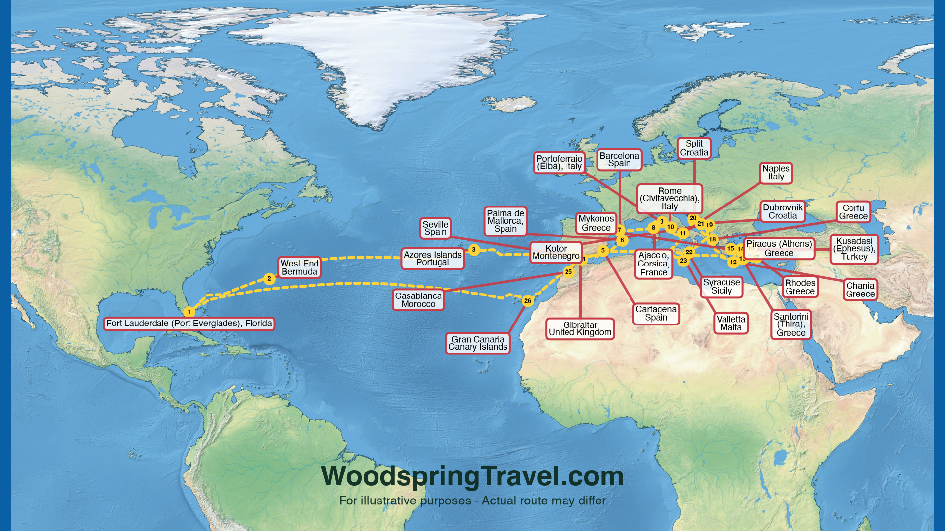 Route Illustration - Actual route may differ