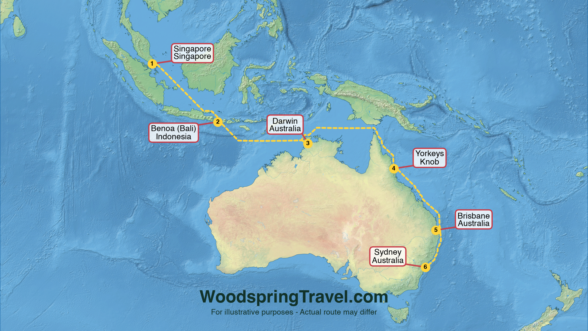 Route Illustration - Actual route may differ
