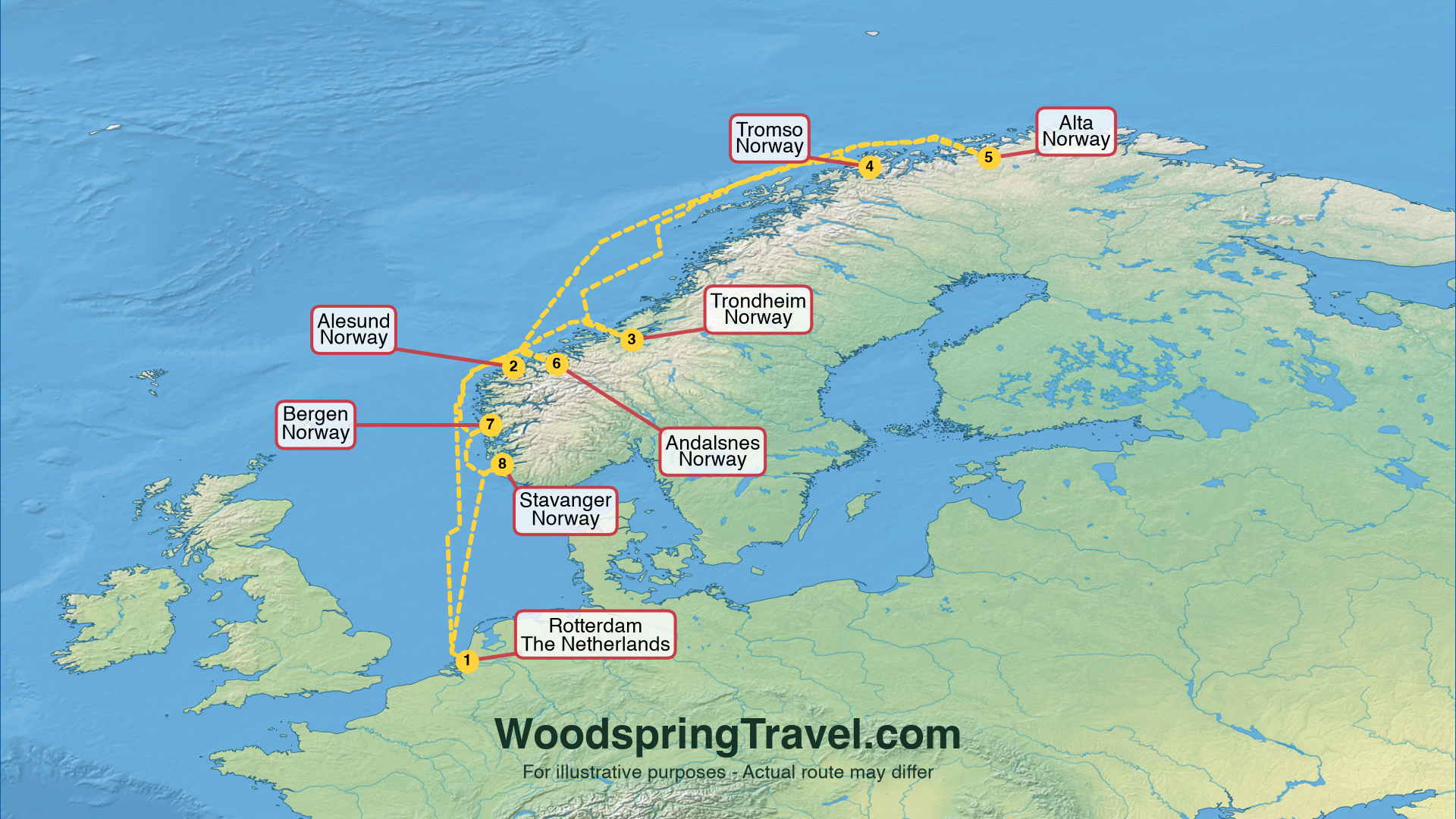 Route Illustration - Actual route may differ Route Illustration - Actual route may differ