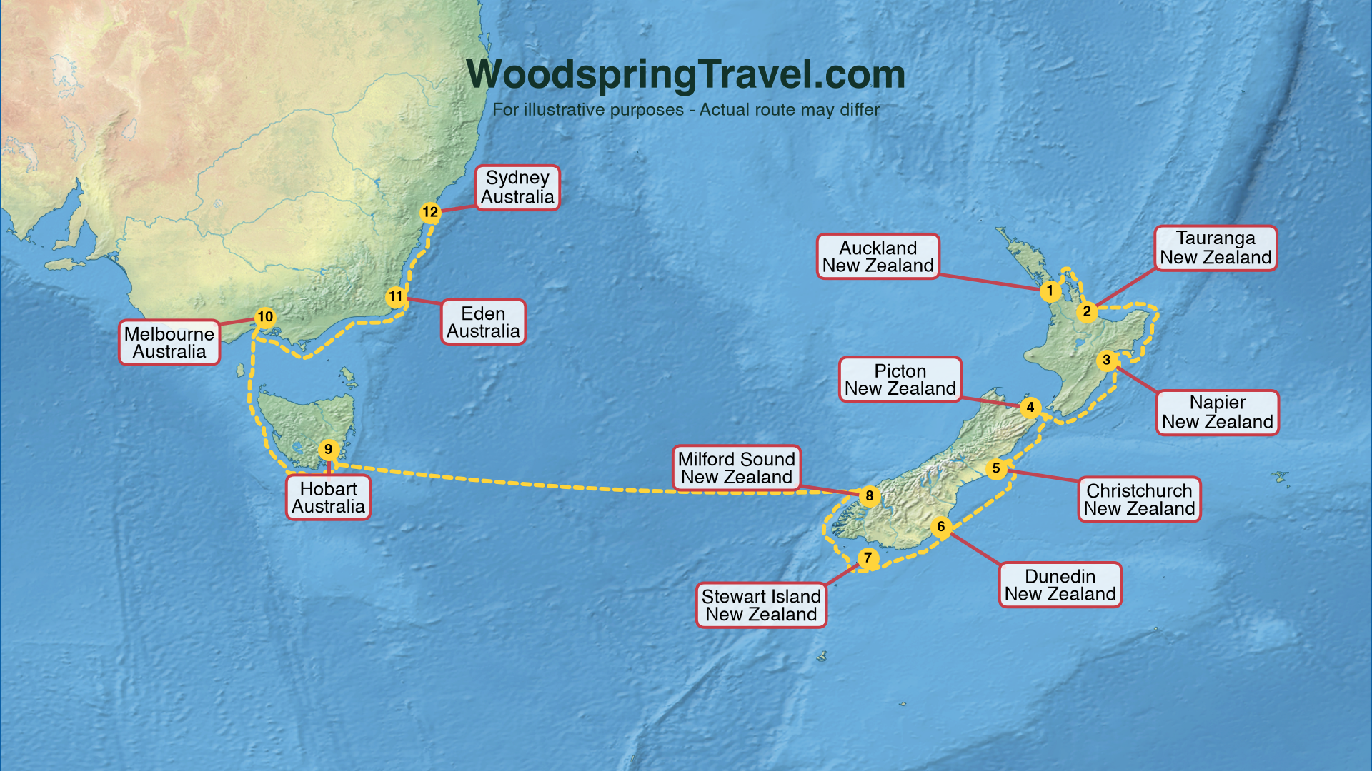 Route Illustration - Actual route may differ