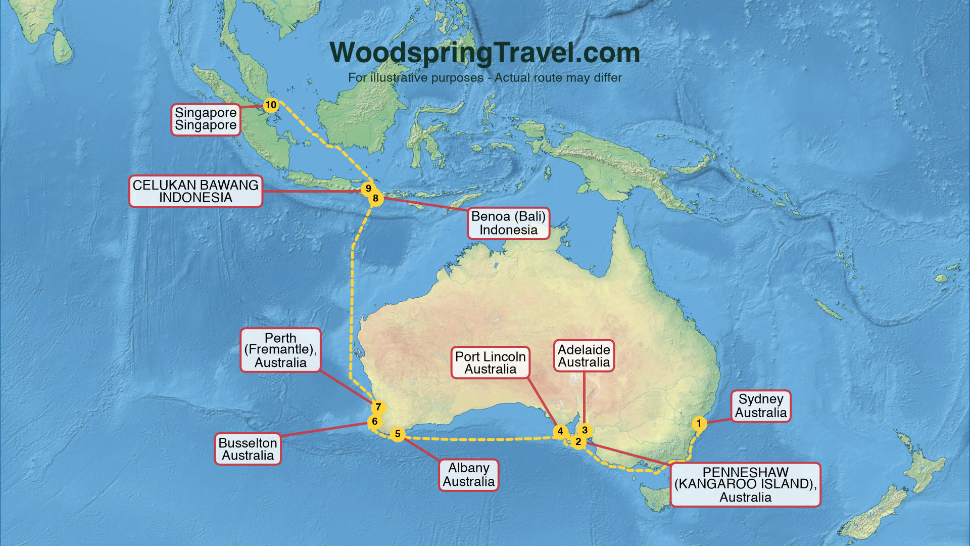 Route Illustration - Actual route may differ