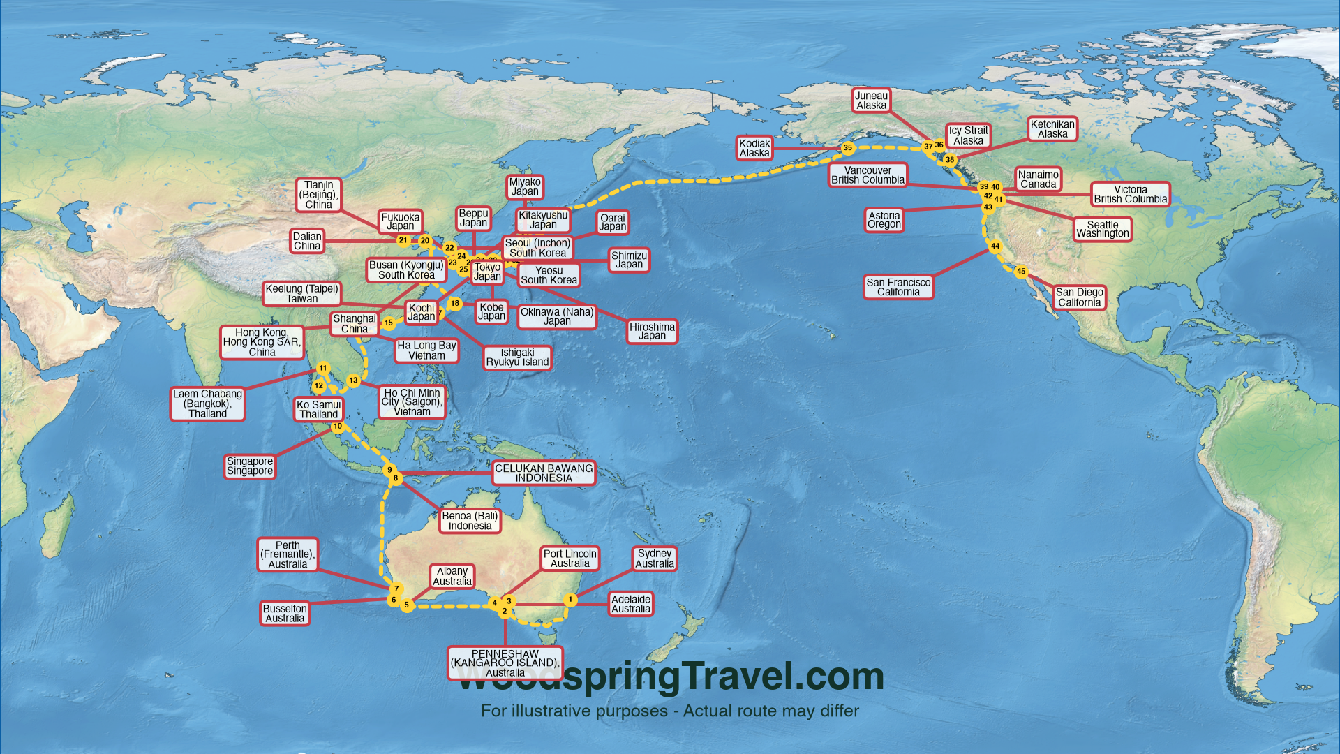Route Illustration - Actual route may differ