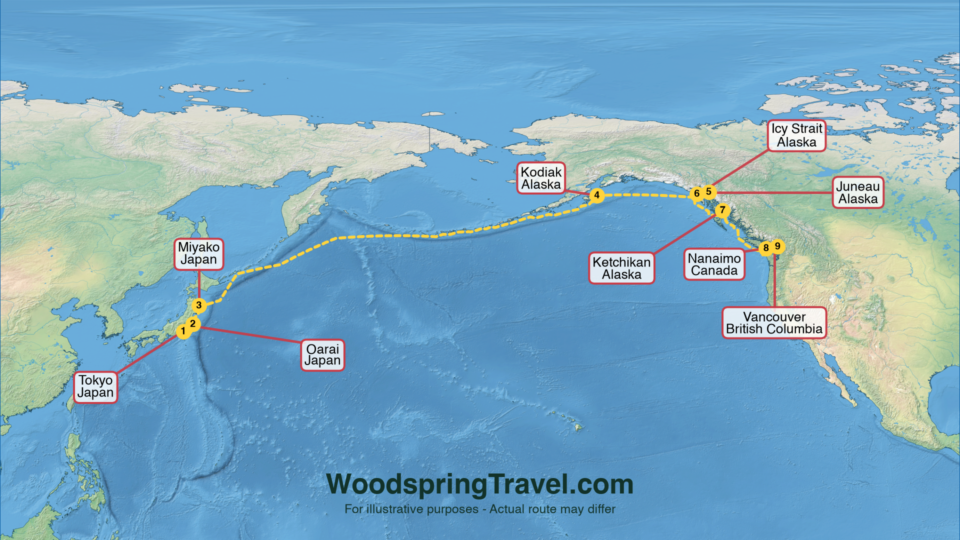 Route Illustration - Actual route may differ